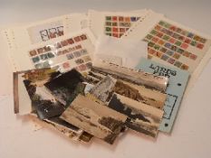 Loose GB album pages including early Victorian issues, penny red plate nos etc,