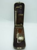 Late 19th / early 20thC fold out travelling diamond beam scale with carat weights in integral