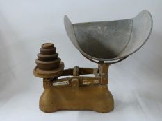 Avery shop or ironmonger's scales and weights