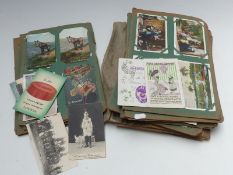 Several albums of early 20th century postcards to include Painswick, Reading, Swindon, Brighton,