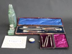 Cased carving set, cased nutcrackers,