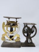 Two sets of bilateral postage or similar scales