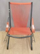 Retro folding chair with cushions
