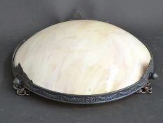 An Art Deco style dome light fittings,