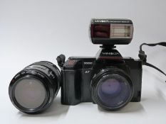 Minolta 5000 AF SLR camera with 50mm 1:1.7 lens together with 100-200mm 1:4.