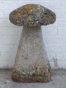 Carved natural staddle stone,