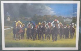 Horse racing print,