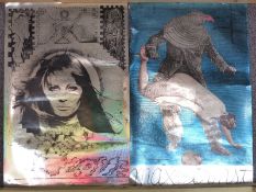 Two Big O foil posters,