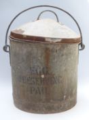 An early 20thC galvanised Egg Preserving Pail,