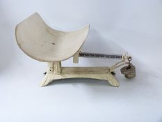 Jacobs Detecto baby scales with curved metal pan