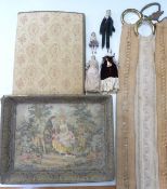 Three embroidered bell pulls,