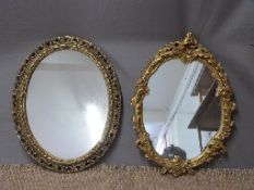 Two gilt framed mirrors,