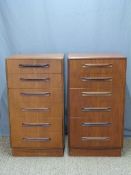 A pair of retro G Plan Fresco chests of drawers,
