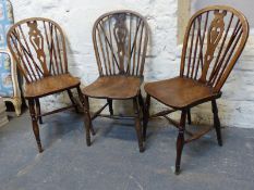 Three hoop back Windsor kitchen chairs