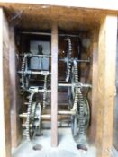 Arts and Crafts 19thC hammered copper wall clock with 