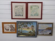 Mary Kershaw oil on board coastal landscape 'Stoerpoint', oil on canvas landscape,