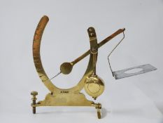 Late 19th / early 20thC egg and letter balance with swinging arm mechanism marked with SS logo,