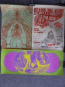 A collection of psychedelic 1960s style posters including Spaceway,