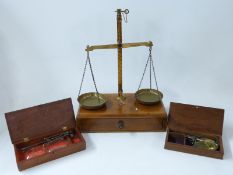 Two cased travelling beam scales,