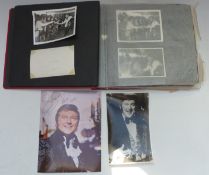 Album of Liberace photos with press examples some stamped with Daily Express copyright some also