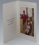 HRH Prince Charles and Princess Diana with Prince William photographic Christmas card,