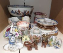 A collection of ceramics including Royal Crown Derby Imari, Hammersley and Aynsley plates,