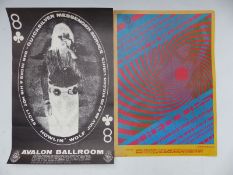 Psychedelic advertising poster for The Doors at the Avalon Ballroom,