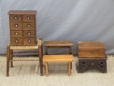 Small spice drawer and stools etc
