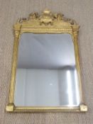 Regency giltwood mirror with bevelled edge 102 x 62cm
