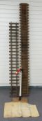 A 5 inch gauge railway signal together with two lengths of track