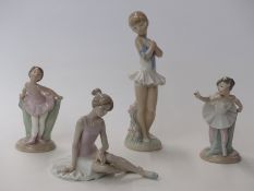 Four Nao ballerina figures