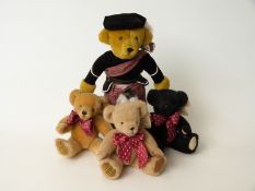 Four Merrythought Teddy bears including three The Ironbridge Bear,