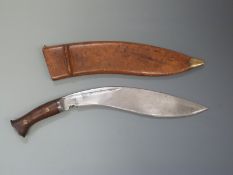 WWII Kukri marked to blade M G 43 and to scabbard 46 and G.W.