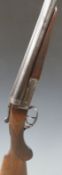Belgian 12 bore side by side ejector shotgun with chequered semi-pistol grip and forend, recoil pad,
