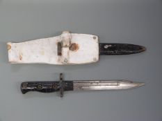 British SLR LI A3 bayonet and scabbard and frog,