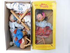 Four Pelham Puppets including Junior Range Mother etc, some in original boxes.