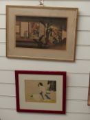 Two Japanese woodblock prints