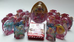 Eleven Barbie Petites Club and similar mini dolls,