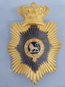 An 1829 pattern officer's gilt metal shako plate for the 29th Regiment of Foot (Worcester Regt.