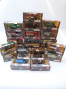 Twenty-three Corgi Classics diecast model commercial vehicles with advertising decals,