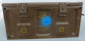 Military ammunition box impressed F632 MK1,