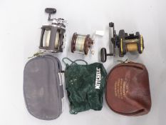 Three multiplier fishing reels including Penn no 78,
