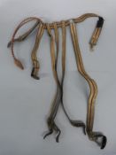 Victorian c1850 16th Lancers officer's waist belt with sabretache and sword slings,