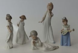Five Nao figures of children