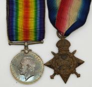 British Army WWI medal pair named to 13105 L/Cpl W J Greenwood,