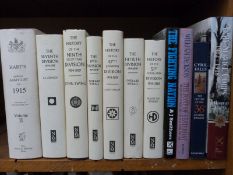 WWI Navy and Military press books including History of the Ninth Scottish Division,