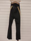 Victorian c1855 16th Lancers officer's coveralls in black cloth with two gold braid stripes to each