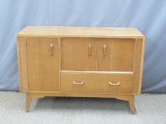 G Plan retro light oak sideboard with cupboards and drawer with cupboard to left hand side W123 x