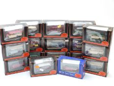 Seventeen Exclusive First Editions (EFE) diecast model buses,