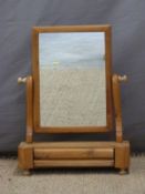A pine dressing table mirror,